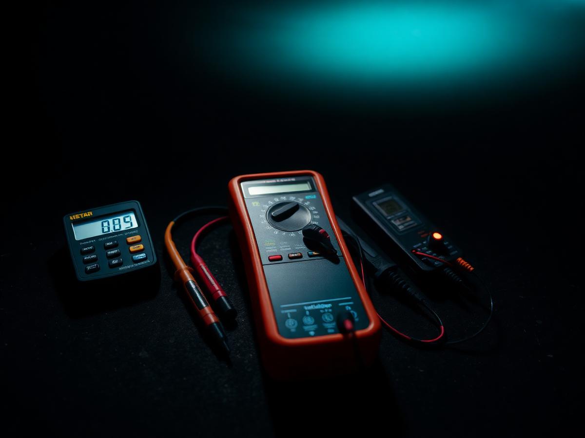 Electrical test instruments including insulation tester, multimeter and voltage indicator